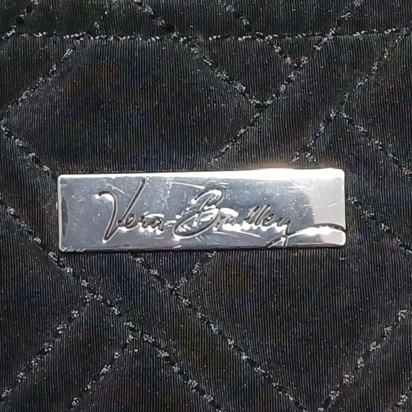 VERA BRADLEY Quilted Black Crossbody, EUC - Picture 3 of 4